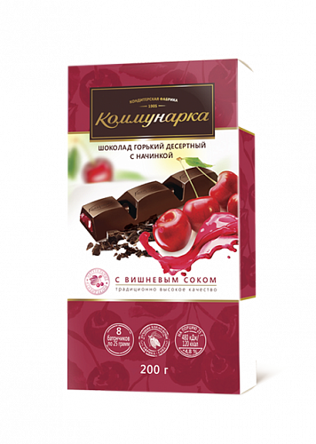 Шоколад "Коммунарка с вишневым соком" 200 гр Шоколад "Коммунарка с вишневым соком" 200 гр