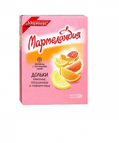 Мармелад с соком "Мармеландия" цитрусовое ассорти 330г Мармелад с соком "Мармеландия" цитрусовое ассорти 330г